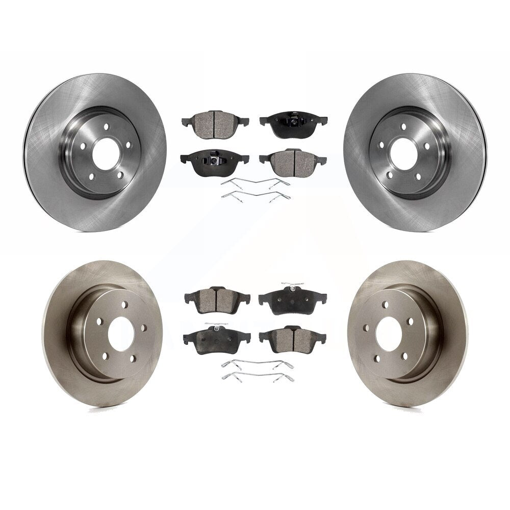 K8F-101302 Front & Rear Semi Metalic Brake Pads & Rotors Kit for 2014 Ford Transit Connect FWD