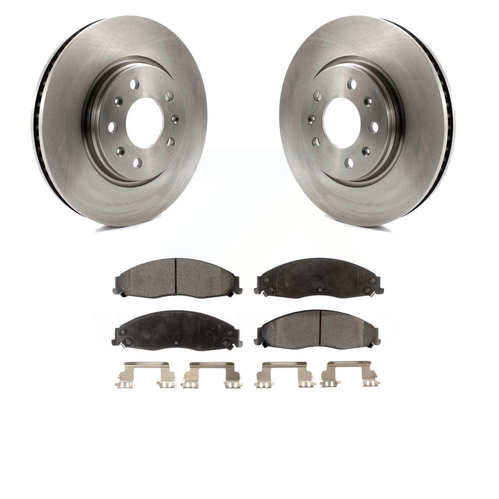 K8T-100032 Front Rotors & Ceramic Brake Pads Kit for Cadillac CTS STS
