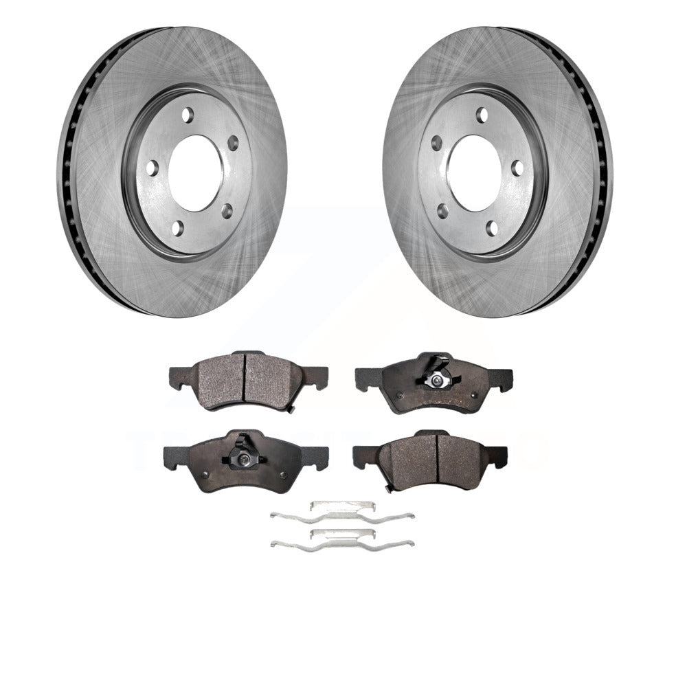 K8T-100211 Front Rotors & Ceramic Brake Pads Kit for Chrysler Dodge