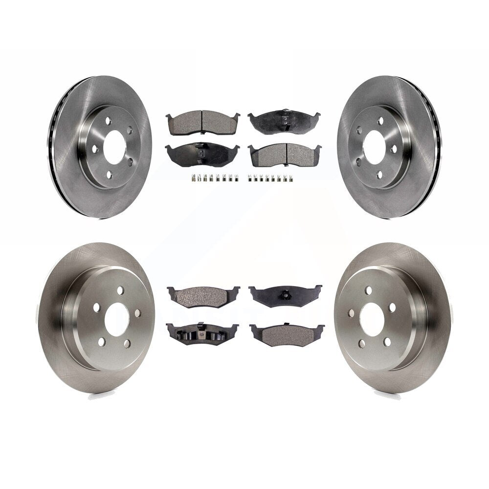 K8T-100990 Front & Rear Rotors & Ceramic Brake Pads Kit for Dodge Neon Plymouth Neon FWD L4 2.0L