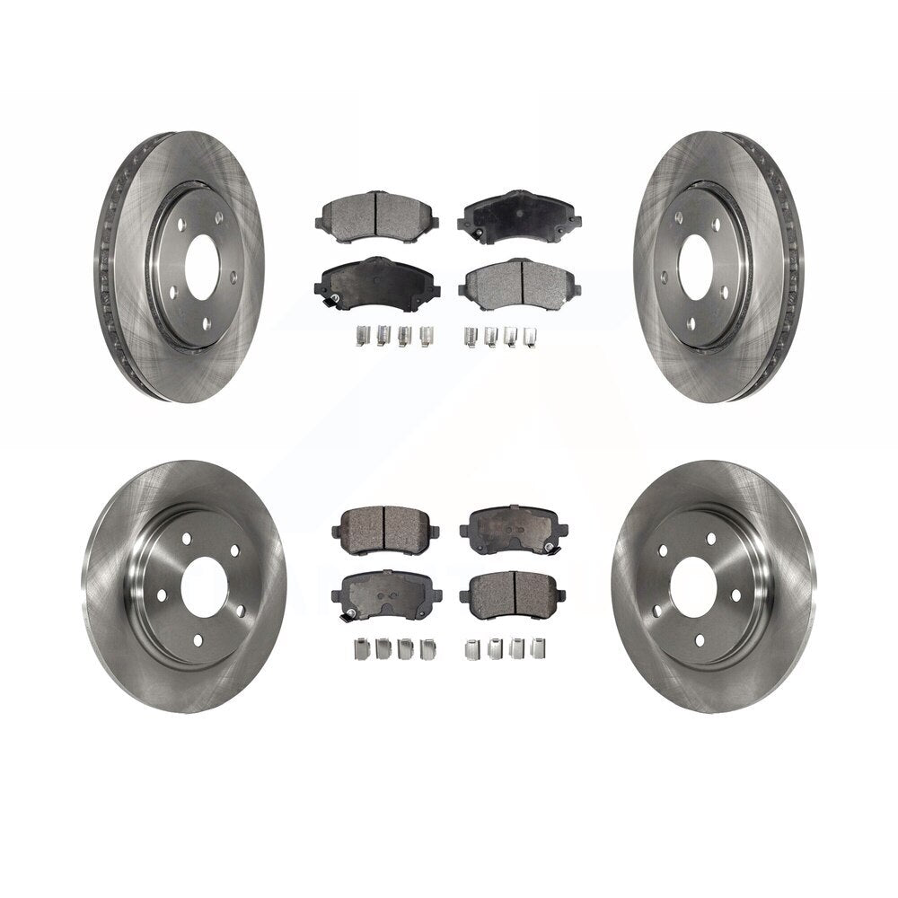 K8T-101047 Front & Rear Rotors & Ceramic Brake Pads Kit for Chrysler Dodge Ram Volkswagen