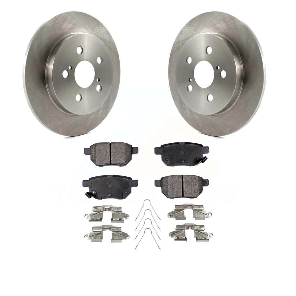 K8T-101669 Rear Rotors & Ceramic Brake Pads Kit for Lexus Pontiac Toyota