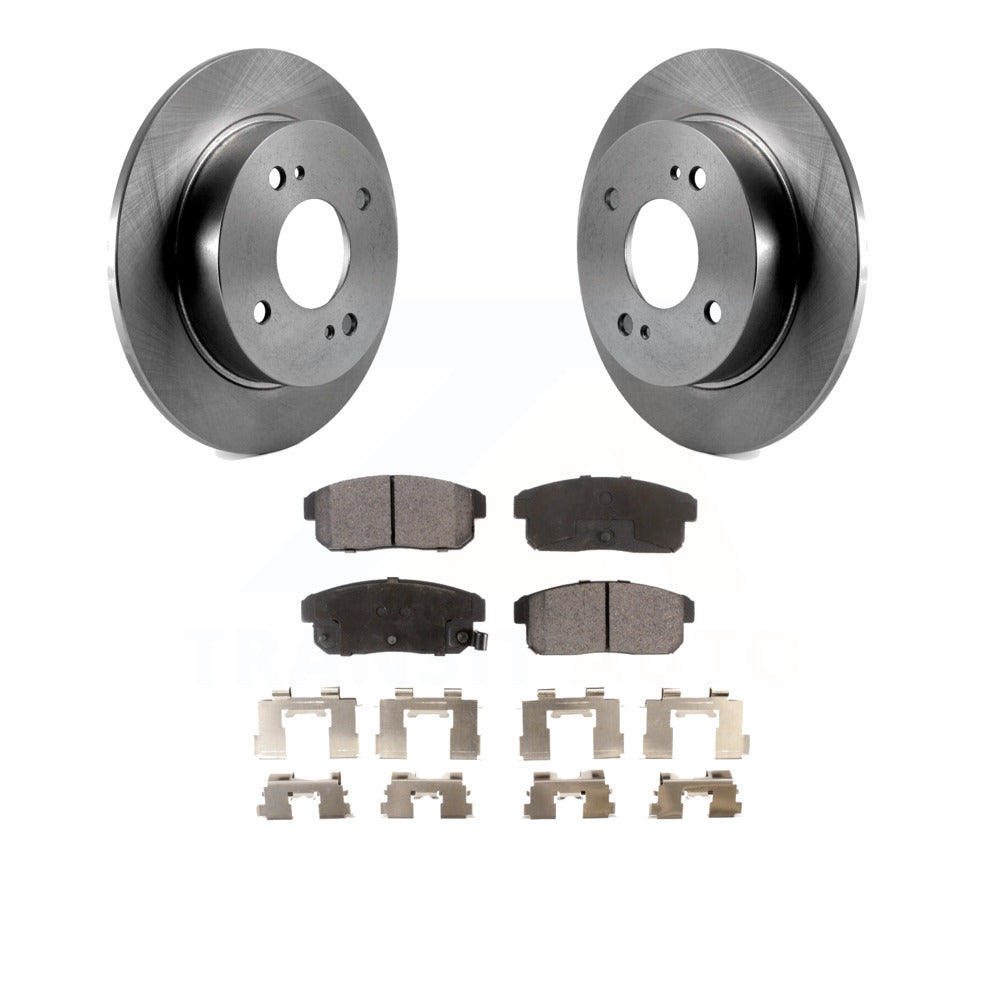 K8T-101821 Rear Rotors & Ceramic Brake Pads Kit for Infiniti G20 Nissan Sentra FWD
