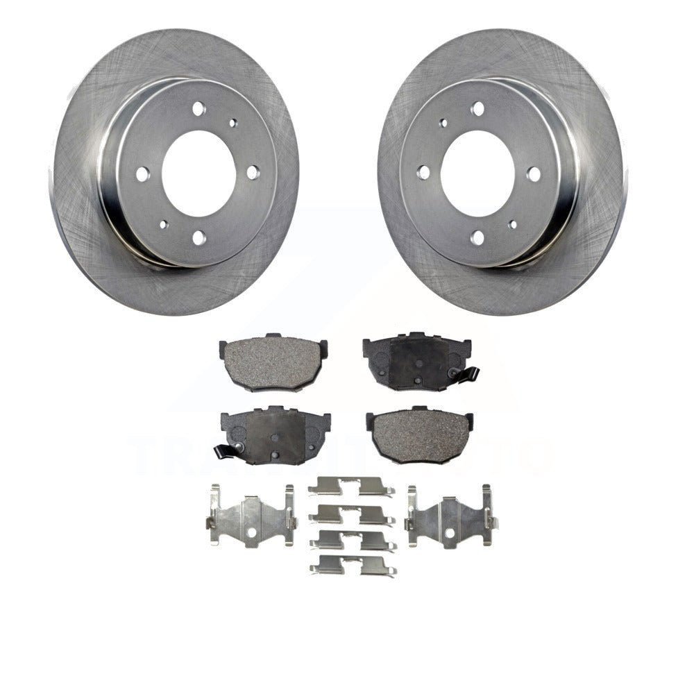 K8T-101832 Rear Rotors & Ceramic Brake Pads Kit for Hyundai Elantra Tiburon FWD