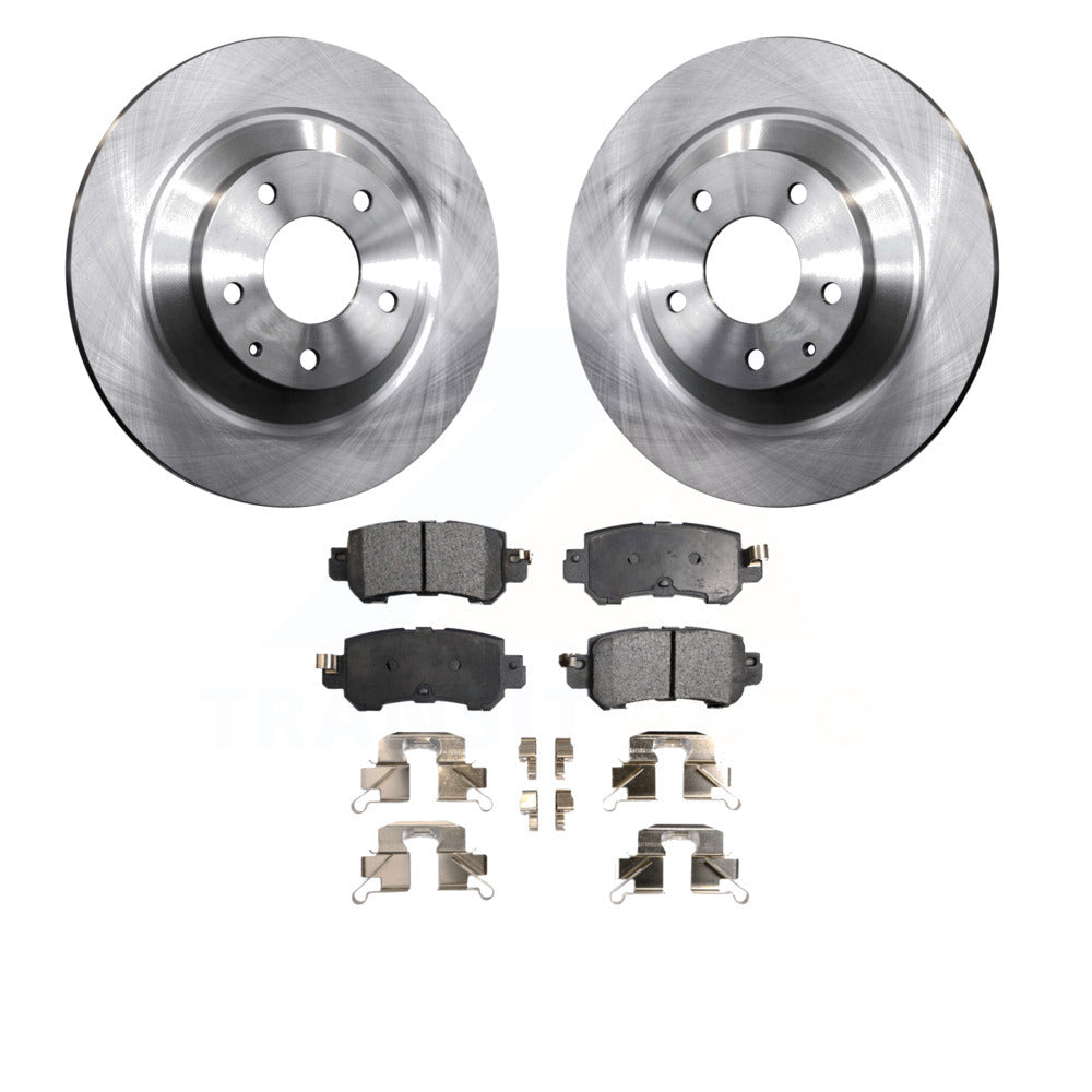 K8T-102077 Rear Rotors & Ceramic Brake Pads Kit for 2013-2015 Mazda CX-5
