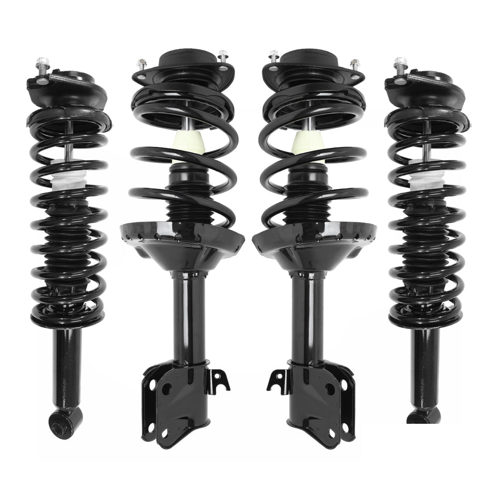 Unity 4-11927-15970-001 Front & Rear Complete Strut & Coil Spring Assemblies for 2009-2013 Subaru Forester AWD L4 2.5L